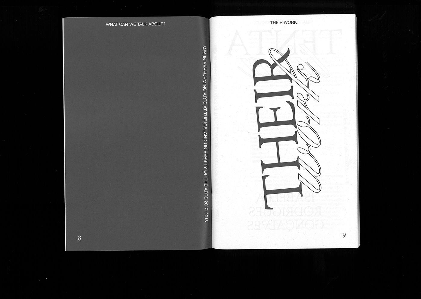 graphic design  editorial design  book design Performing Arts  art direction  typography  
