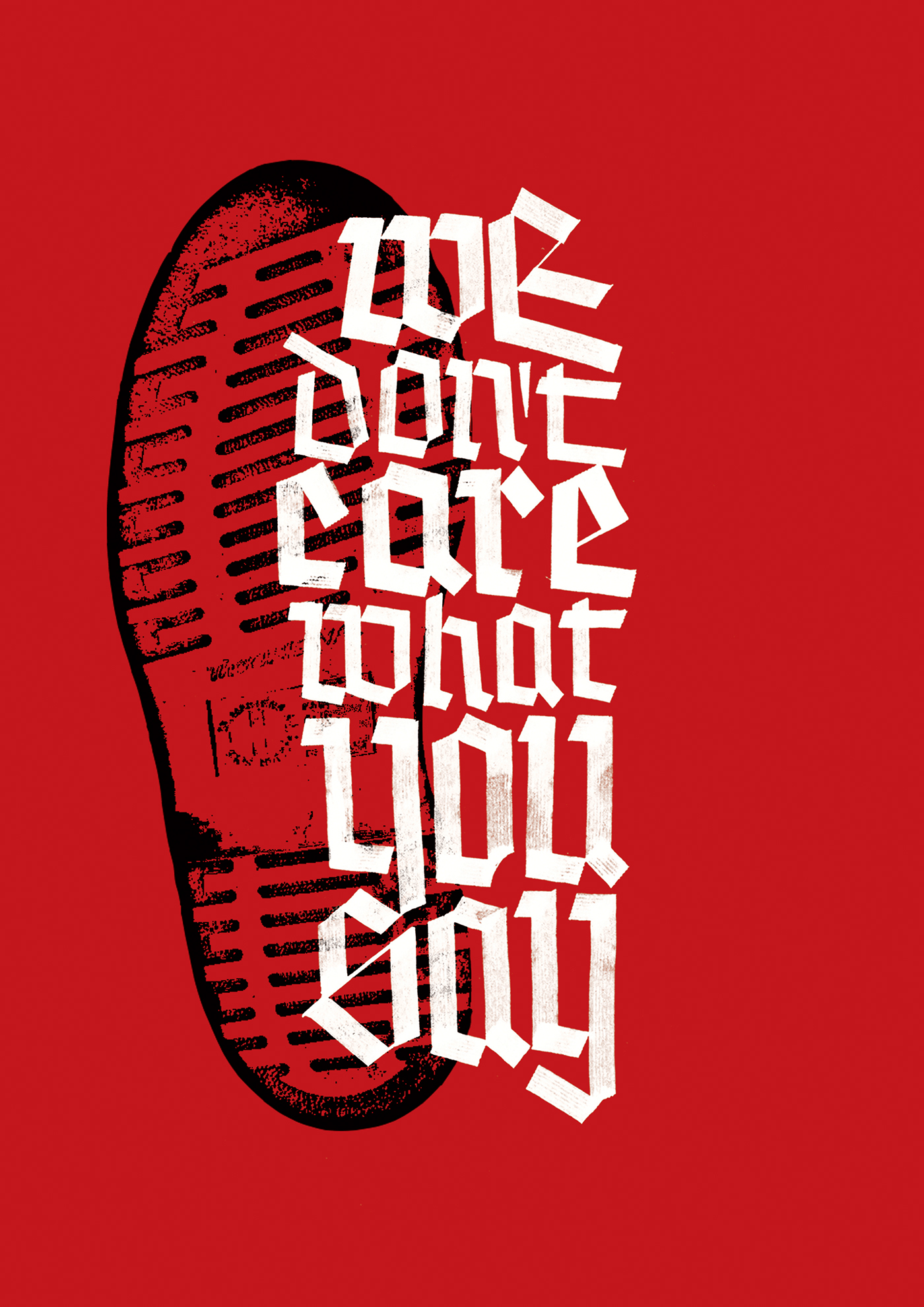 Adobe Portfolio textur shoe trace alphabet nurant lettering