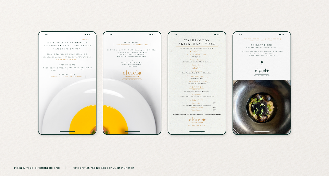 design gráfico elcielo Food  post restaurant social media