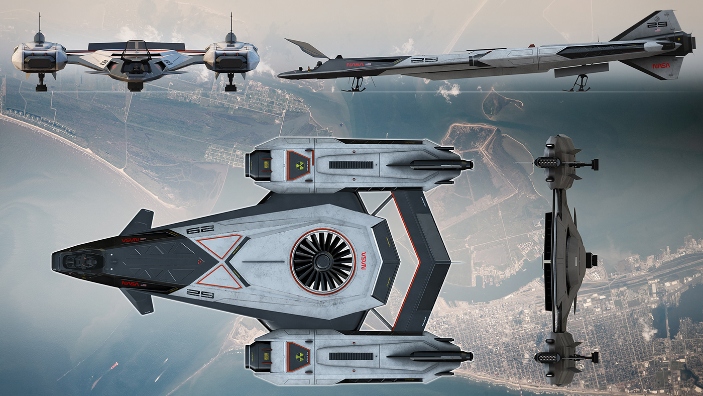 3D concept design mars nasa sci-fi ship Space  spaceship Vehicle