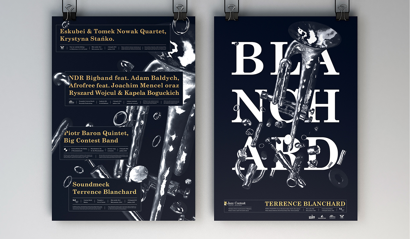jazz music poster Website Logotype Technology line artistic school graphic