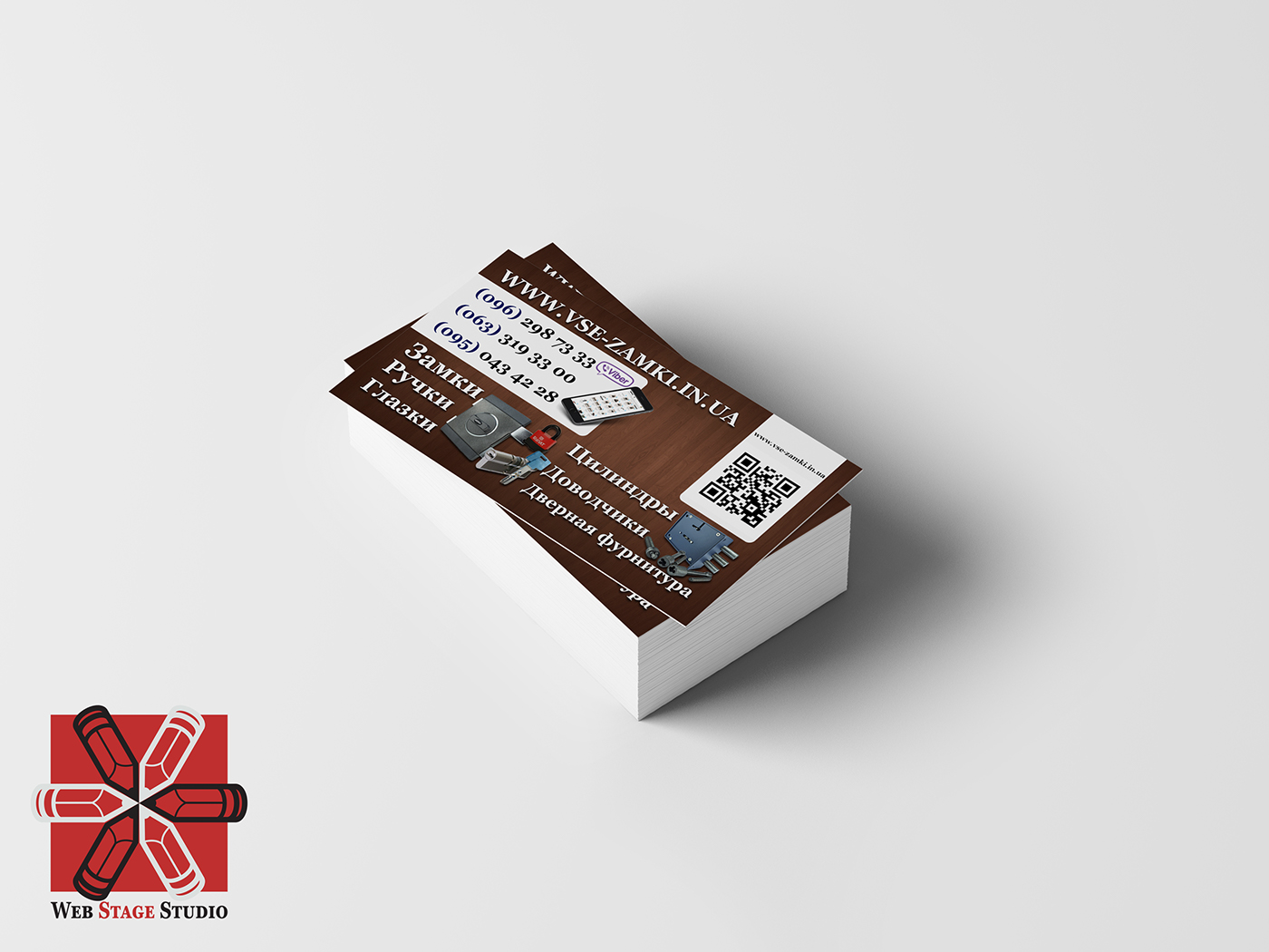 mock up business card polygraphy