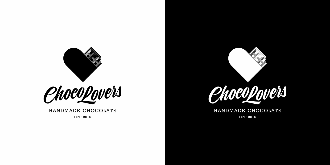 choco Lovers pink chocolate logo branding  identity Packaging