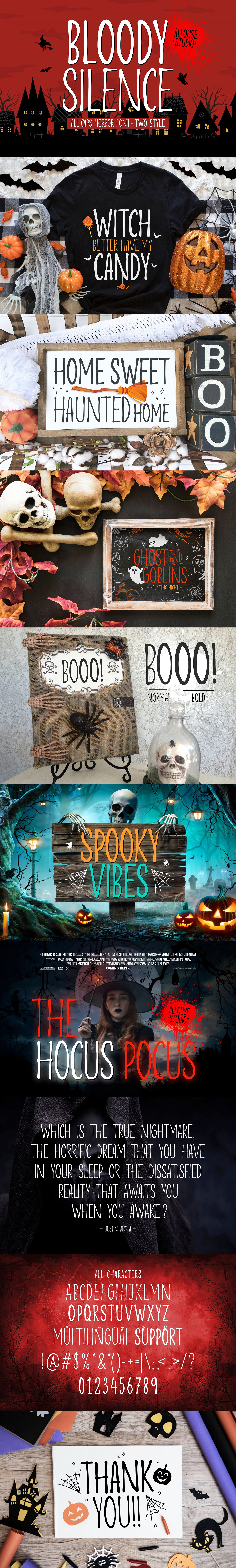 It's a unique, spooky & mysterious font will be great for all your projects that need a horror look.