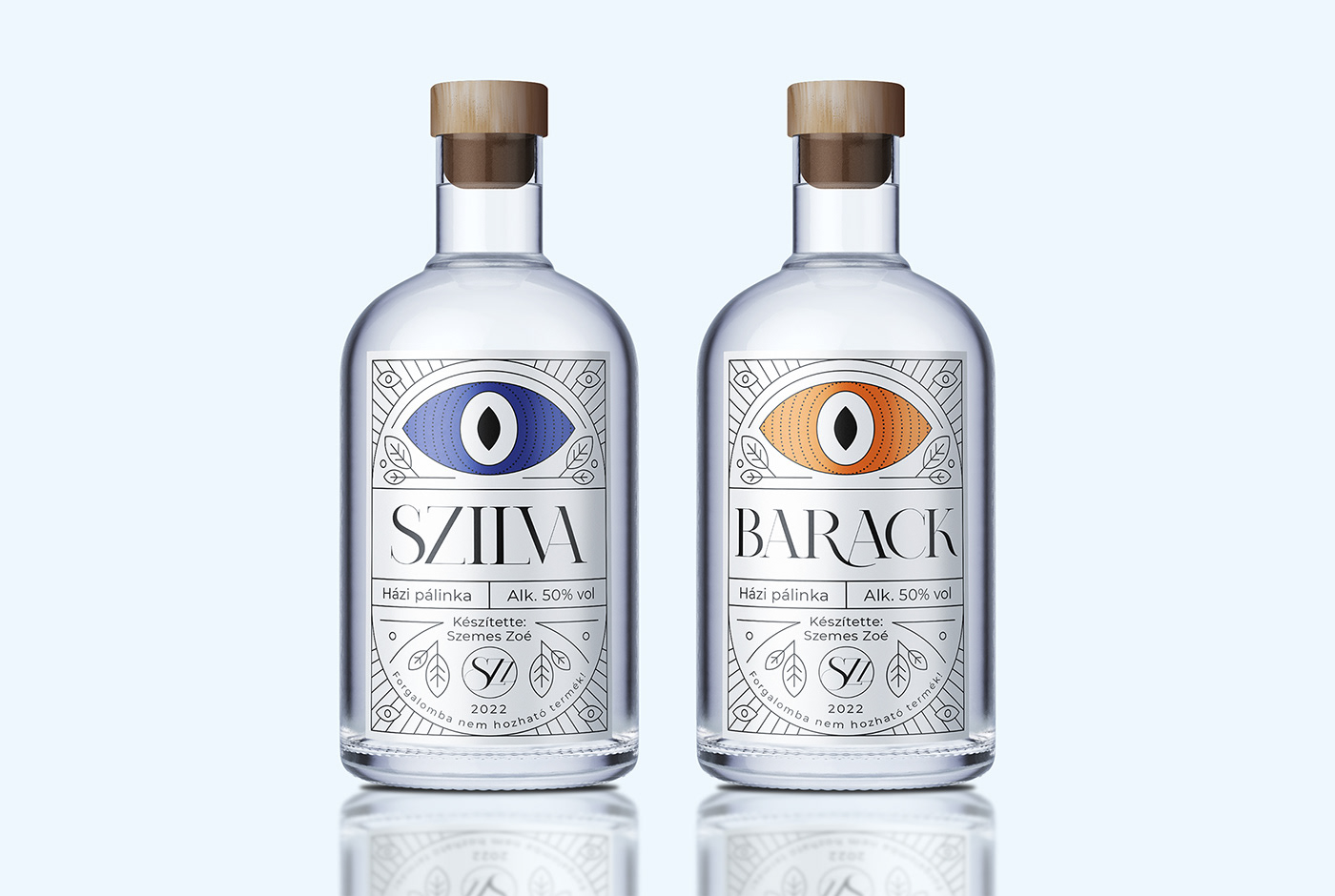 alcohol design Label label design Packaging pálinka