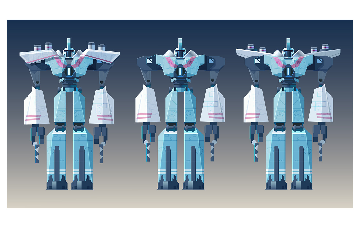 animation  Character design  concept art Digital Art  james gilleard Netflix robots vector Visual Development