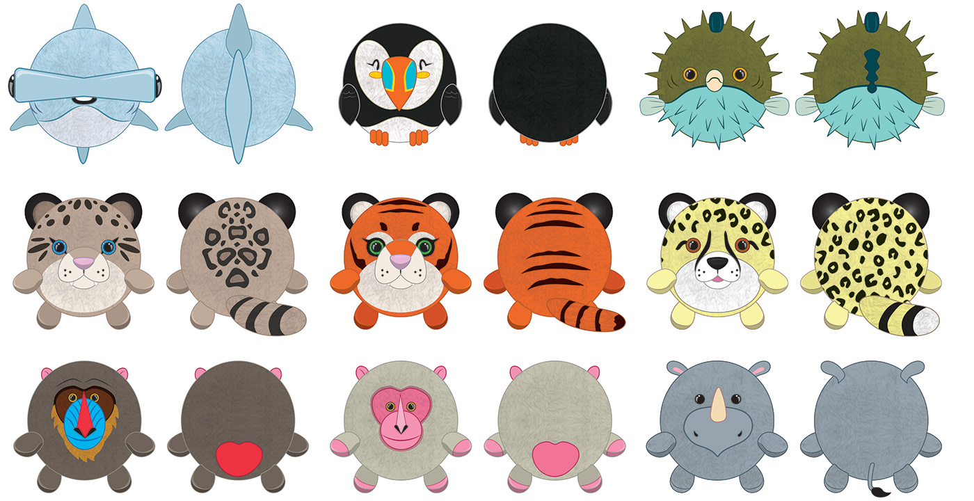 plush animal toy fabric design stuffed animal plush toy product design  concept concept art