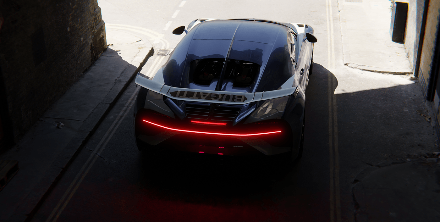 bugatti Chiron automotive   3D Render CGI blender