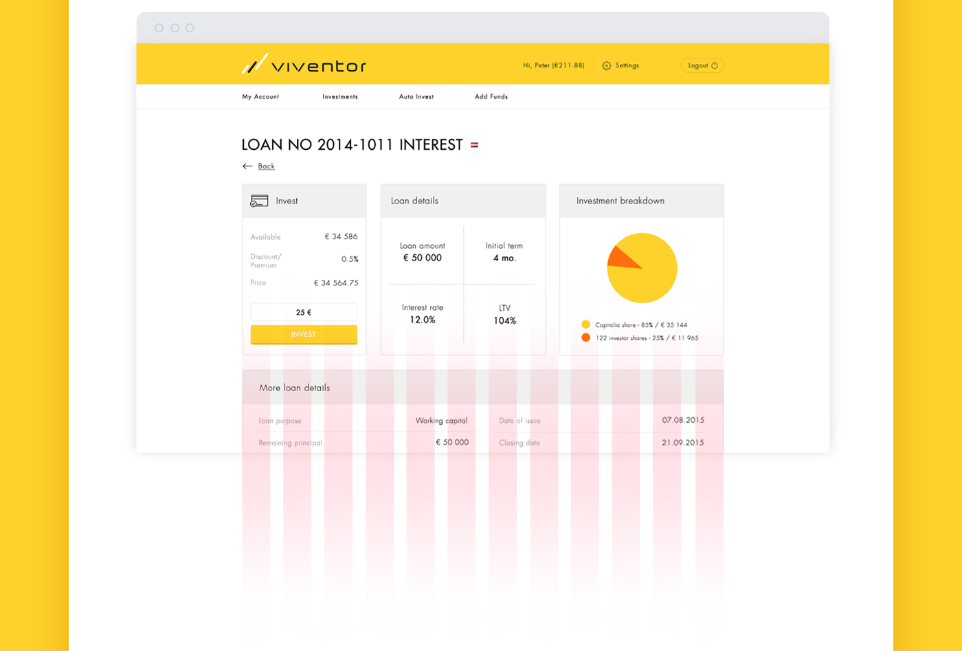 Adobe Portfolio clean simple minimal yellow dark White contrast rounded bold Smart finance