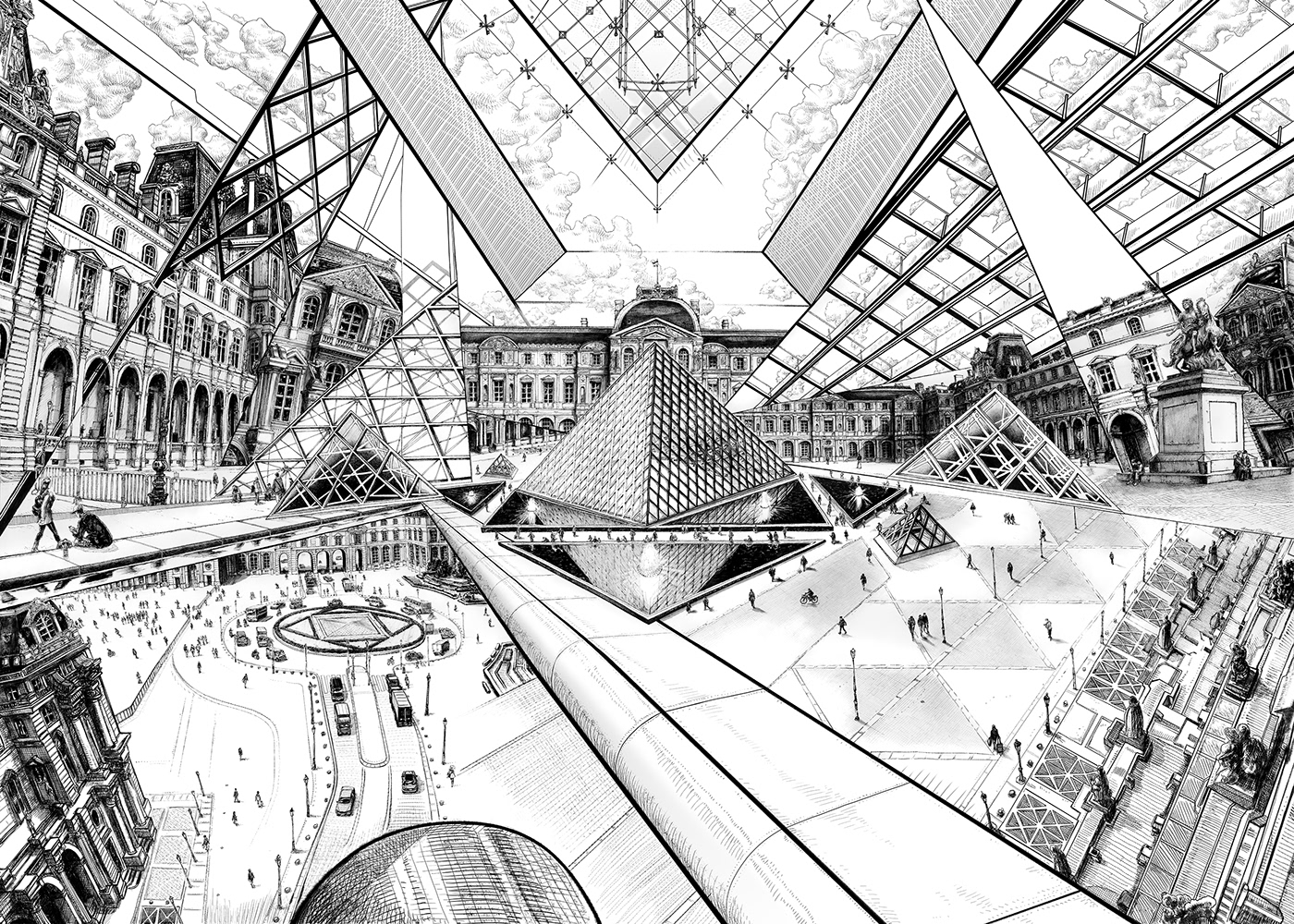 louvre Paris carrousel pyramid