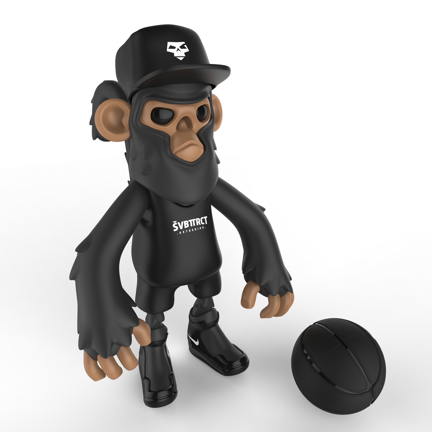 toys design designertoys svbttrct monkey Zbrush 3D