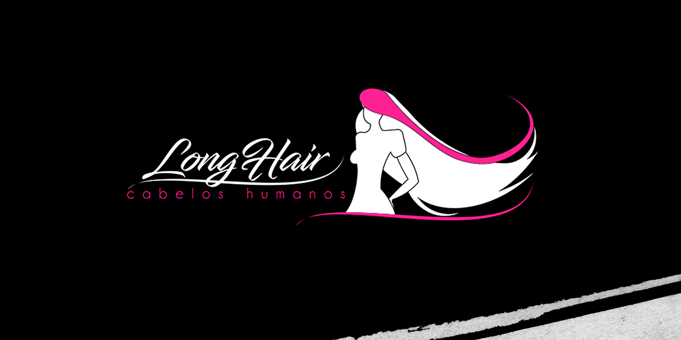 cartão de visitas long hair Cabelos impressão Layout
