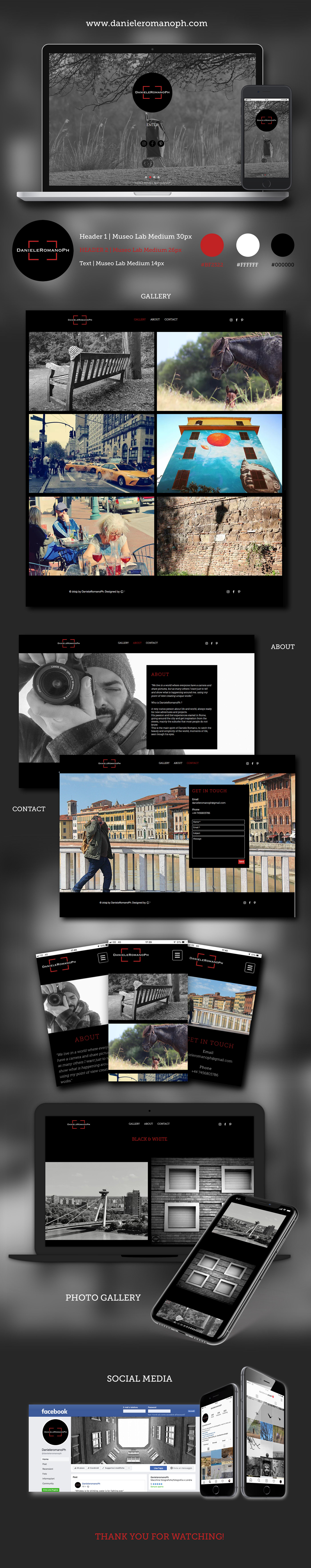 Website Photography  ui design UX design responsive website photogallery portfolio