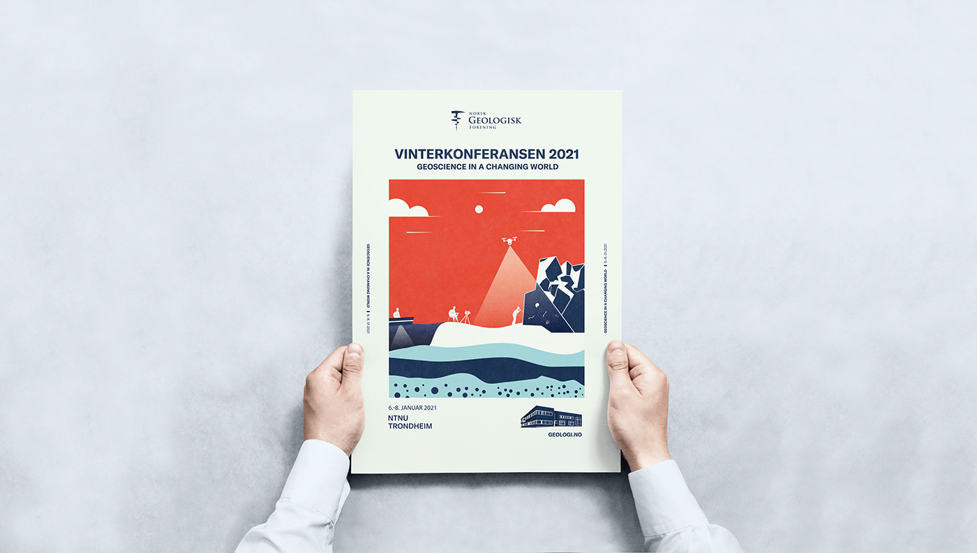 art conference drone geology ILLUSTRATION  NGF norway poster