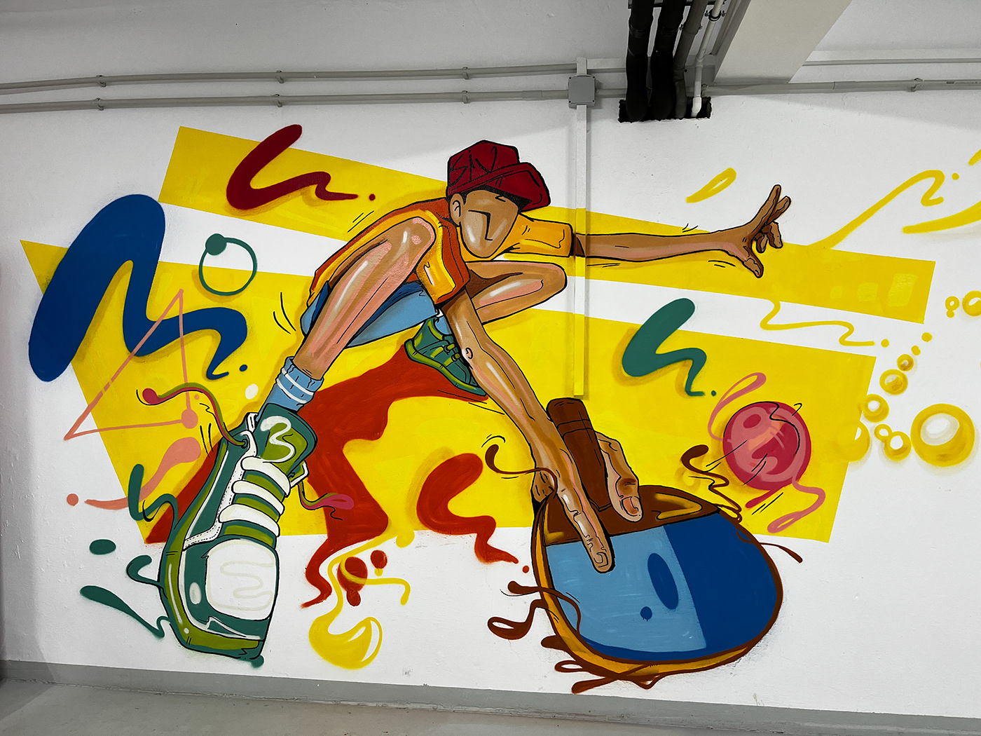 ping pong sports spraypaint Graffiti art Graffitiart Mural