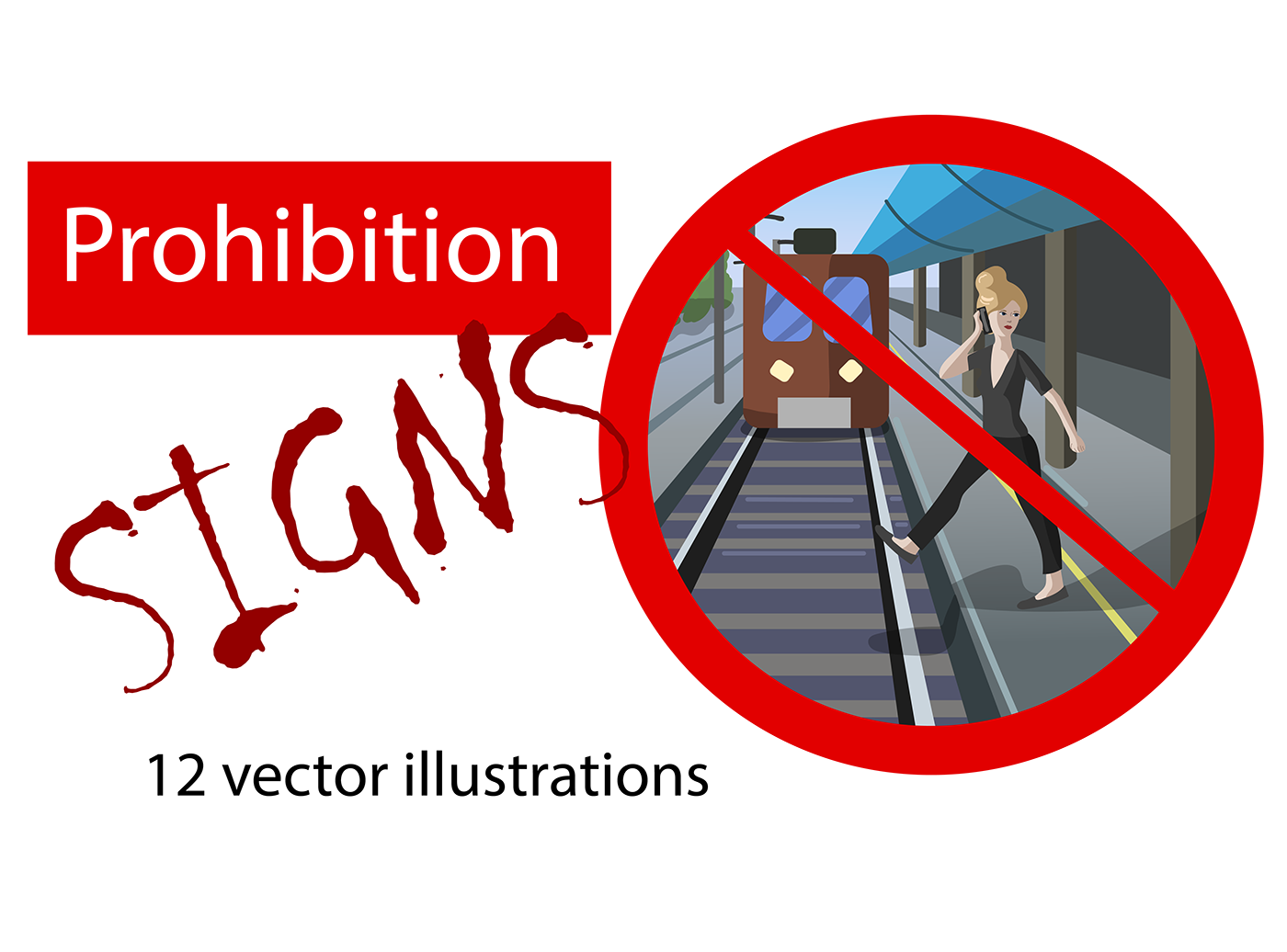 ban beware don't forbidden ILLUSTRATION  no prohibition sign signs vector vector art