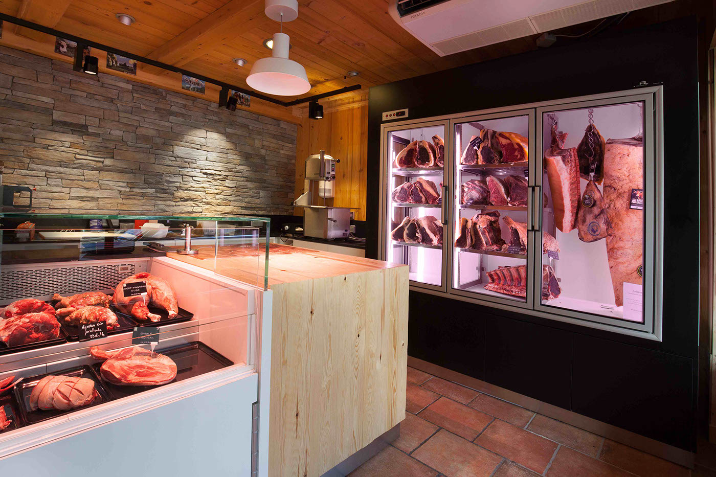 shop foodstore Retail coolingdisplays meat butcher restaurant design