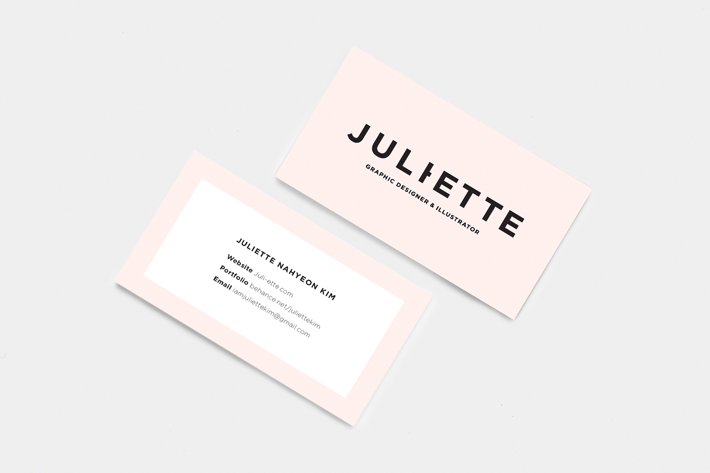 personal branding self branding risd juliette kim pink mock up Marble Resume Stationery business card cover letter logo Logotype gotham