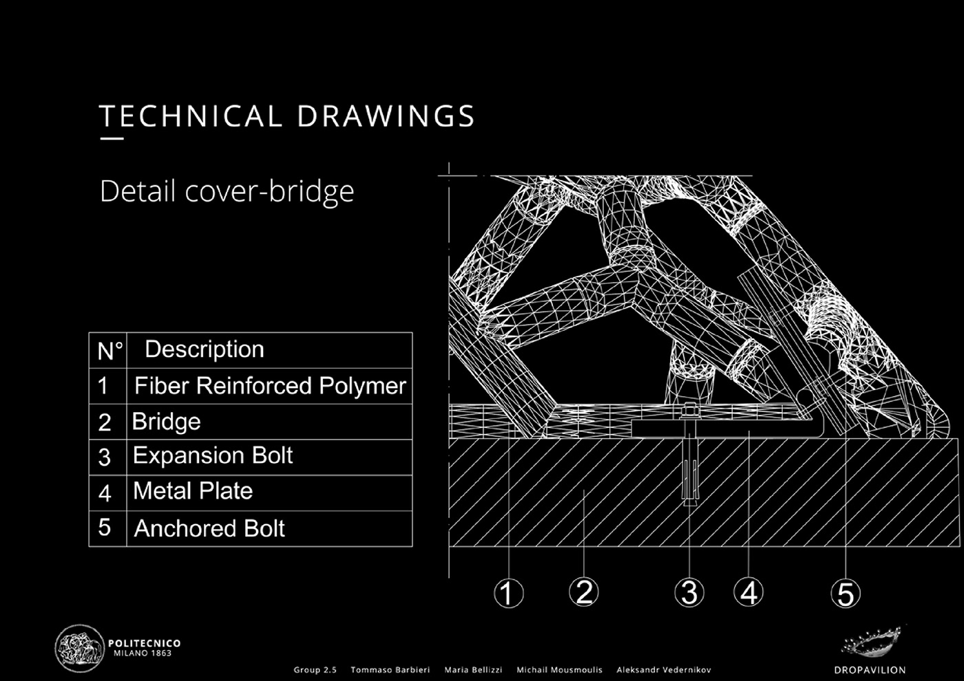 parametric design pavilion drop architecture diving Competition