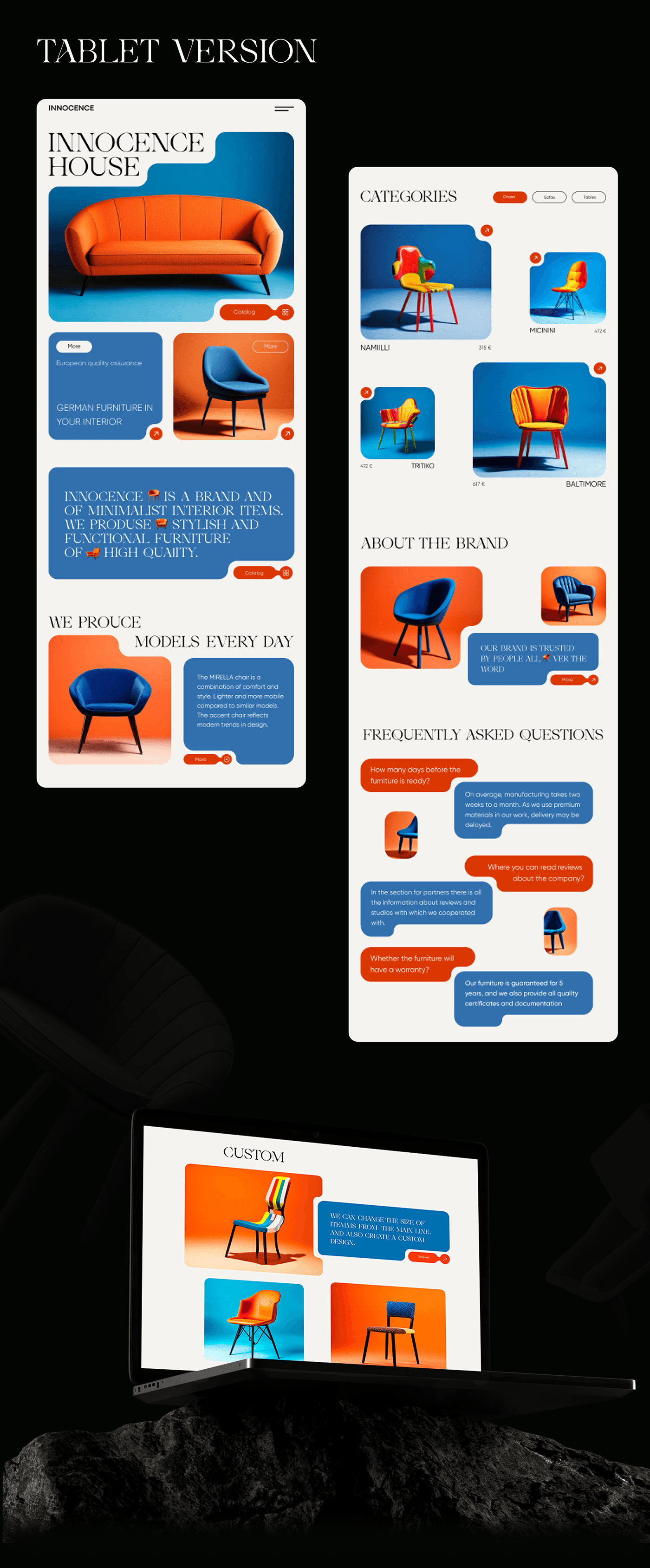 design UI/UX landing page Website Web Design  furniture store Website Design Figma