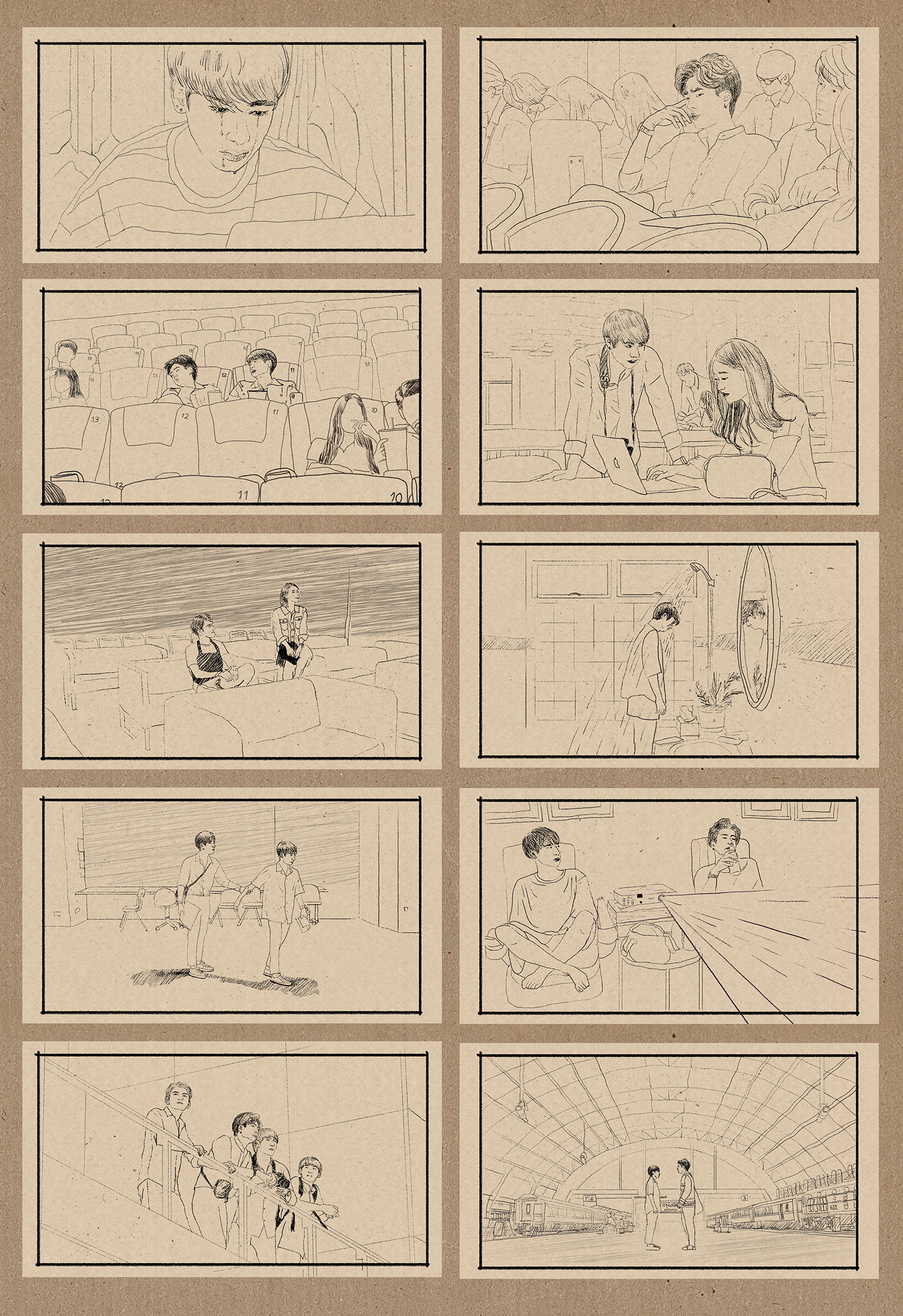 gmmtv Theory of love Drawing  storyboard