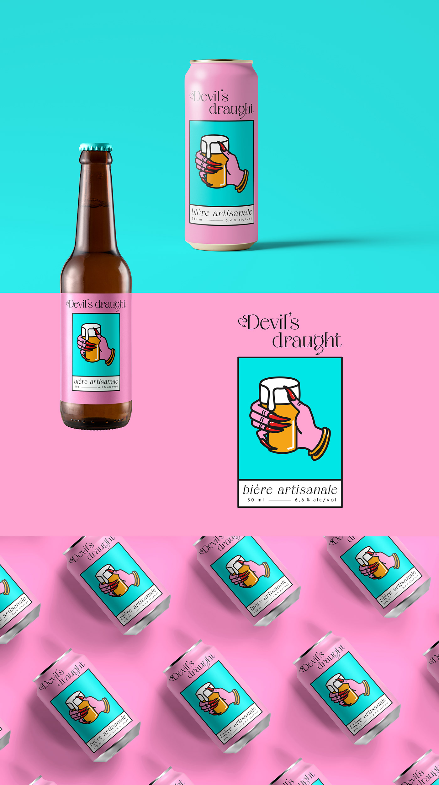 bottle beer label visual identity identité visuelle étiquettes Label Can Design beer illustration bière artisanale graphisme illustration