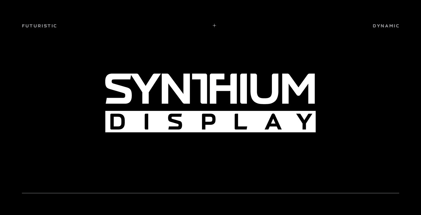 Synthium display futuristic font header