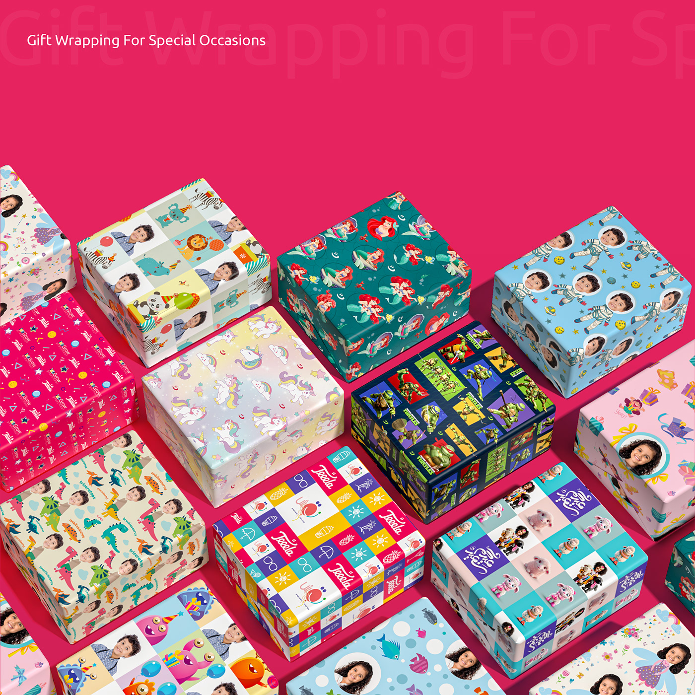 brand identity branding  visual identity 3D UI/UX Social media post gift Packaging gift patterns toys