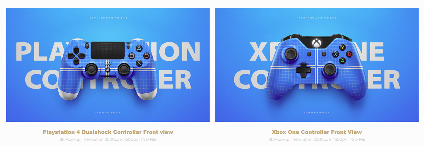 Download Playstation 4 Xbox One Controller Psd Mockup Template On Behance