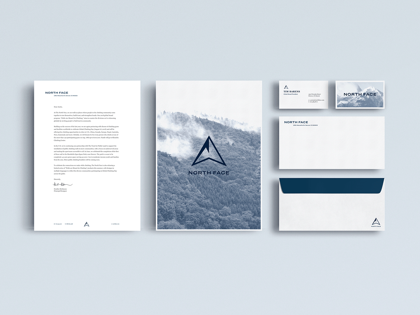 the north face branding  major campaign print design  Interaction design  Stationery