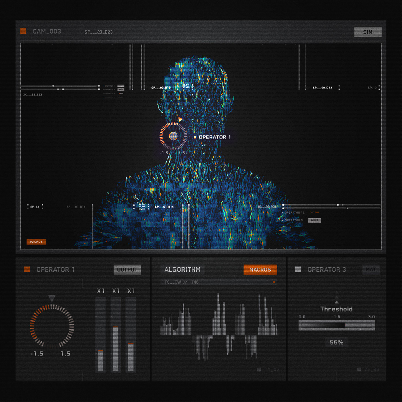 Cyberpunk FUI Futuristic interface hologram HUD Military Movies Scifi screen ui user interface