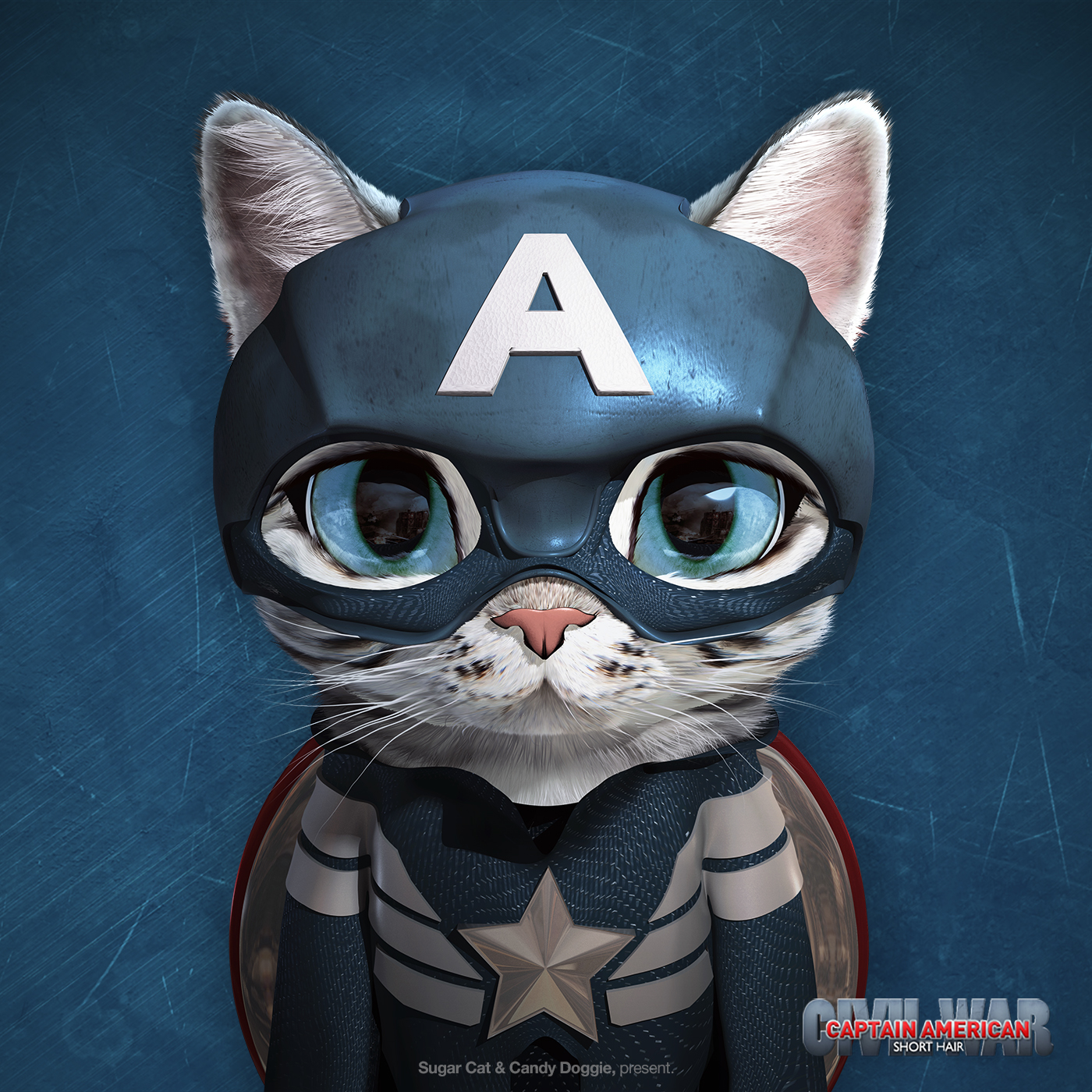 captain america Civil War Fan Art American short hair