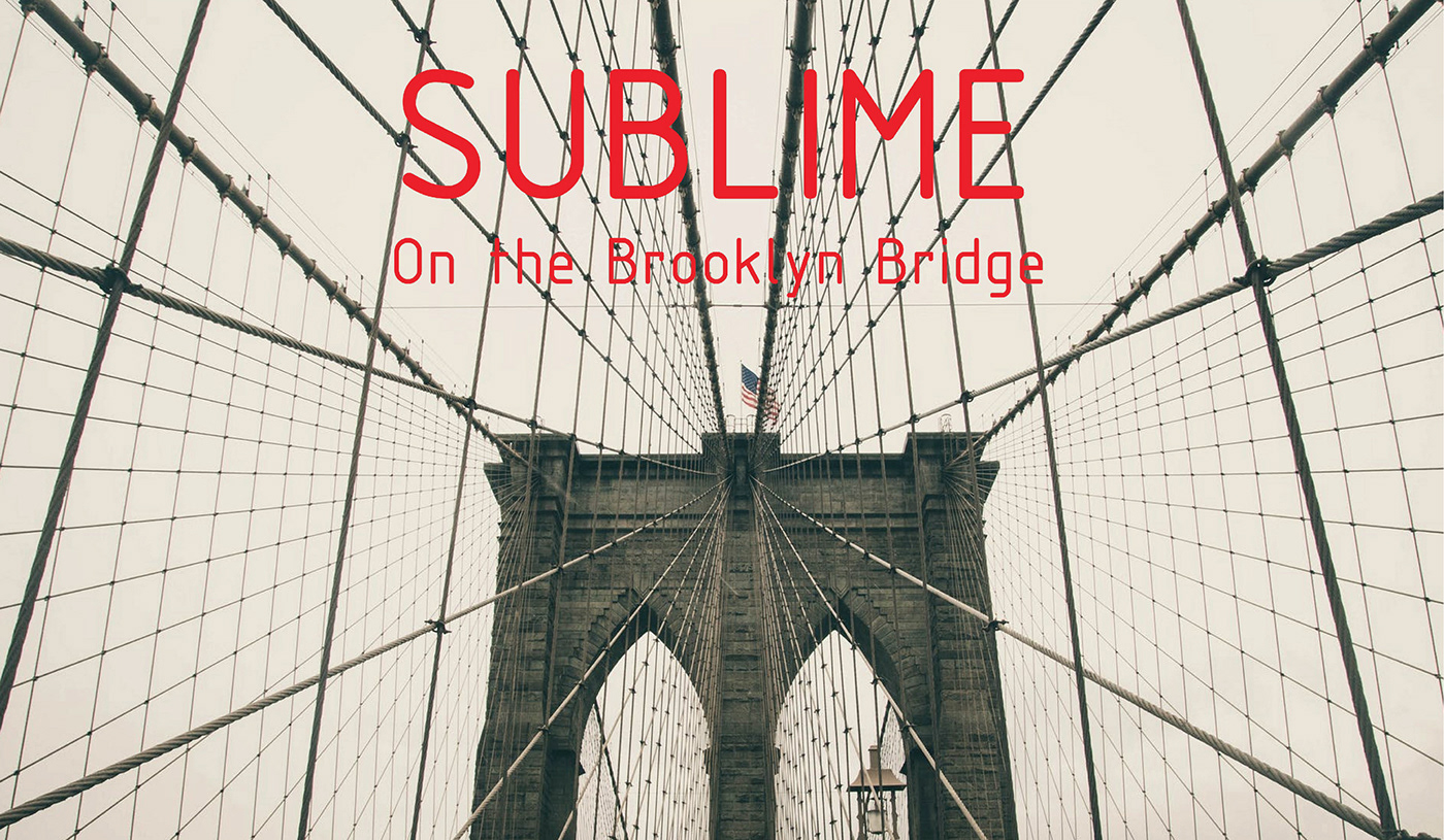 Brooklyn Bridge Exhibition Design  museum sublime unconventional