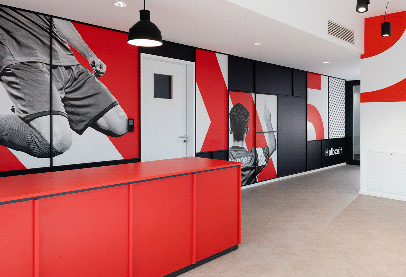 architecture bold branding  football gym orientation Signage sports training wayfinding