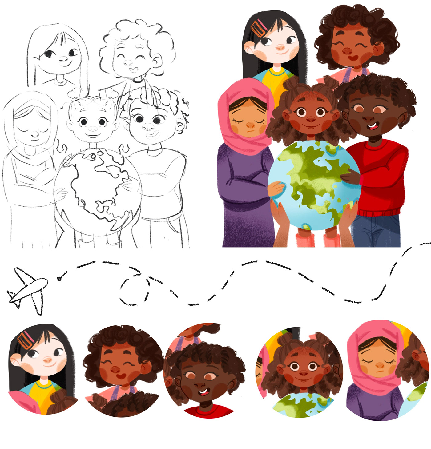 kids book children book Procreate cartoon kids publishing african