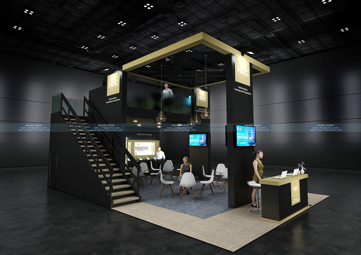 3dmax booth Exhibition  Fair graphic stall Stand trade vray Web