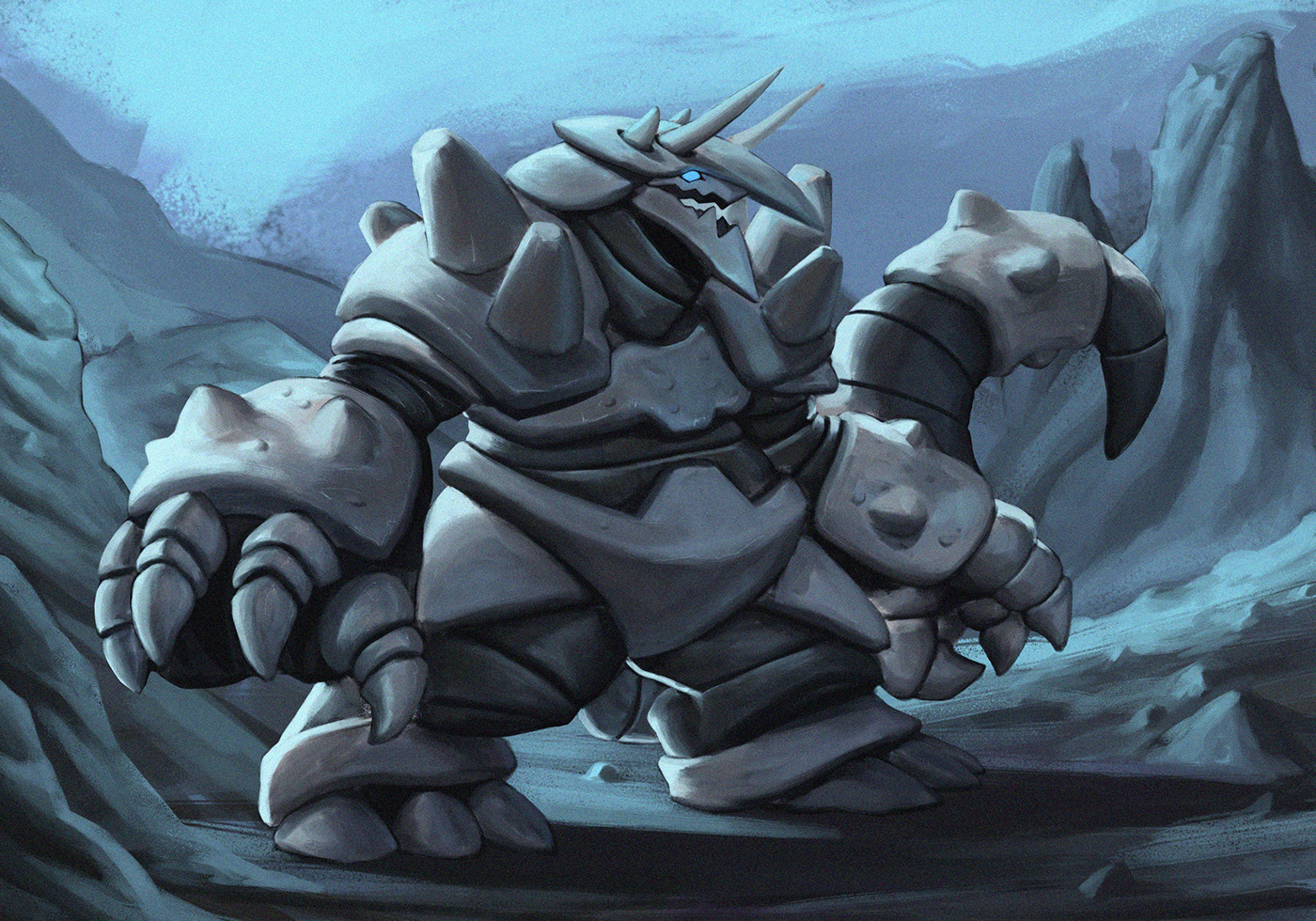 Pokemon Nintendo Gamefreak monster Aggron fanart pocketmonster conceptart characterdesign