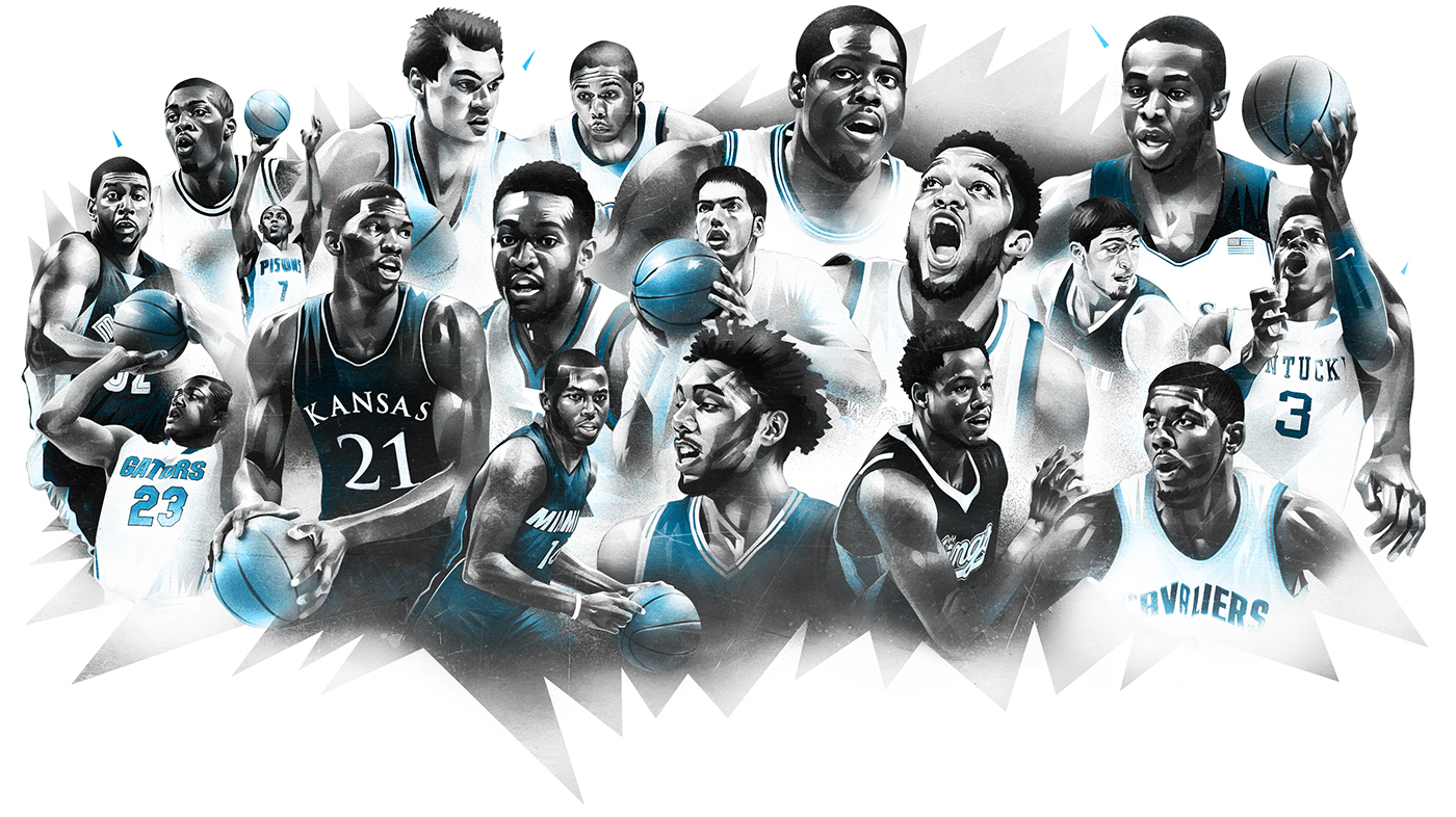 ESPN magazine NBA sport Players usa america swimmer basketball portrait Draft