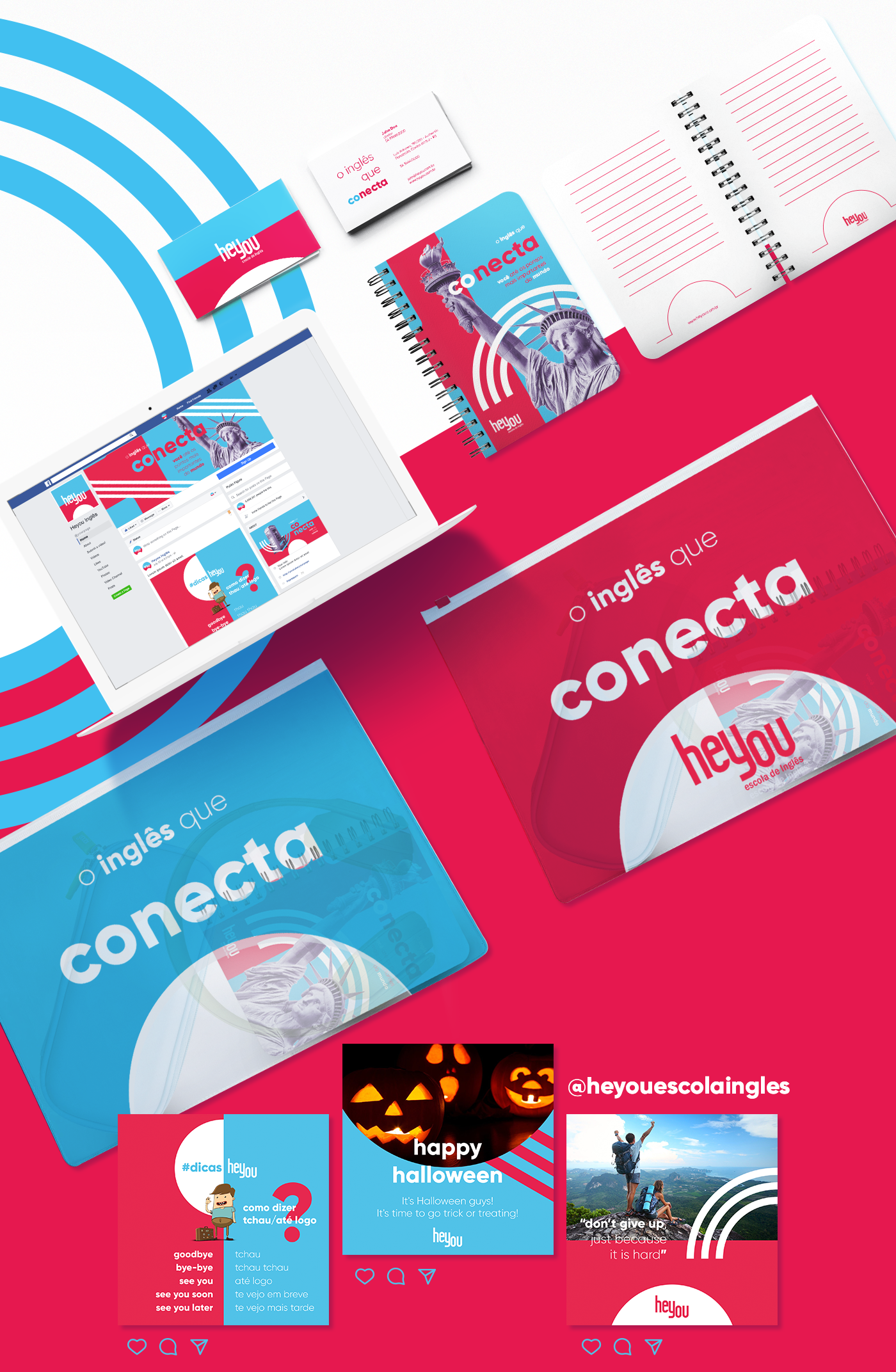 branding  class student school language teach color animation  connect identidade visual