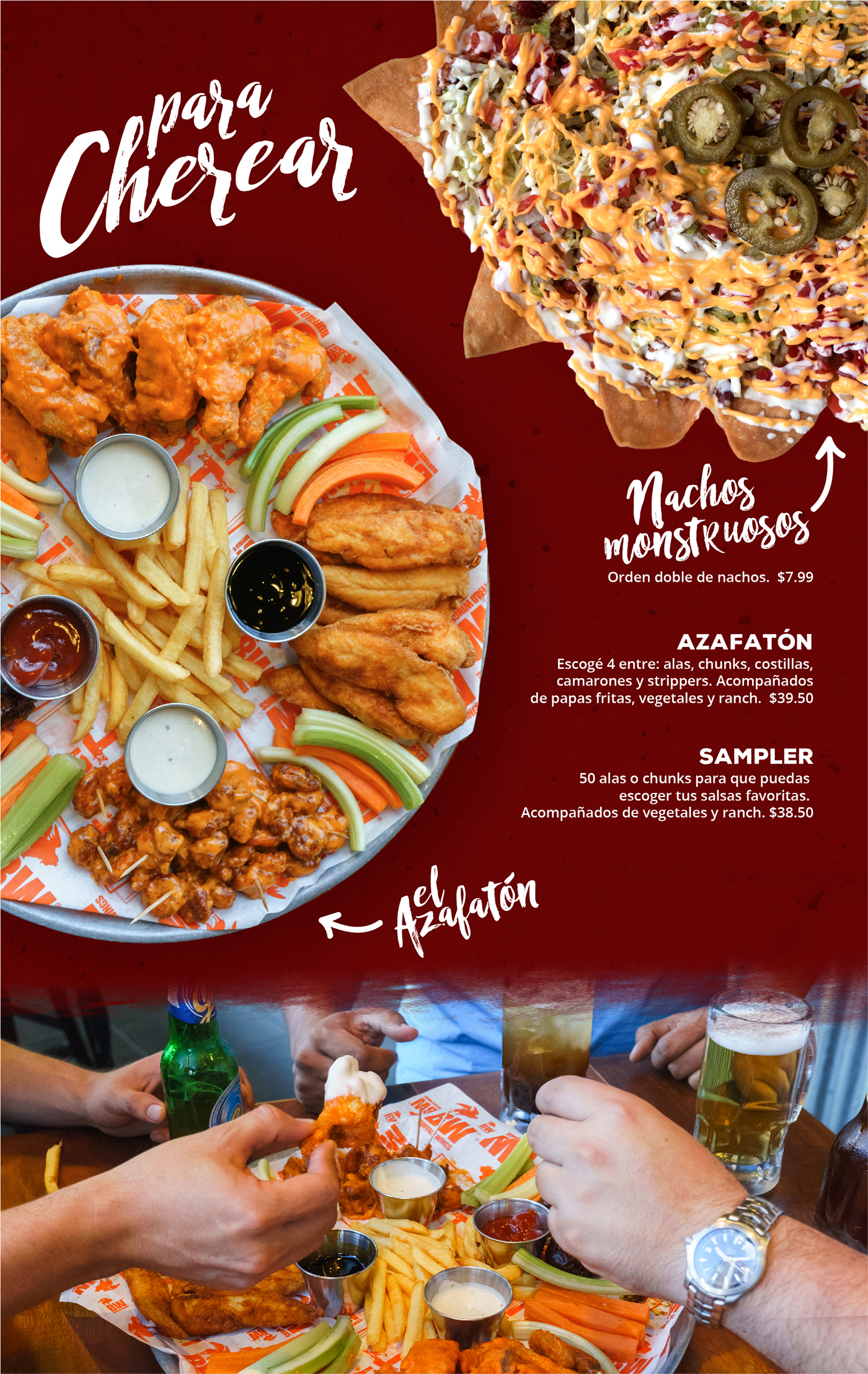 buffalo wings foodstyling ILLUSTRATION  restaurantes menu