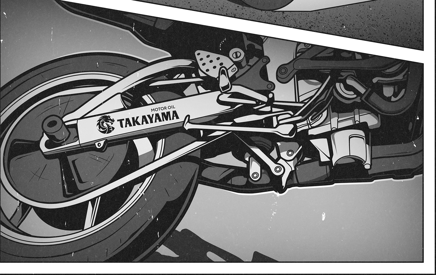 motorcycle motorbike Racing artwork Drawing  digital illustration art adobe illustrator vector Logo Design