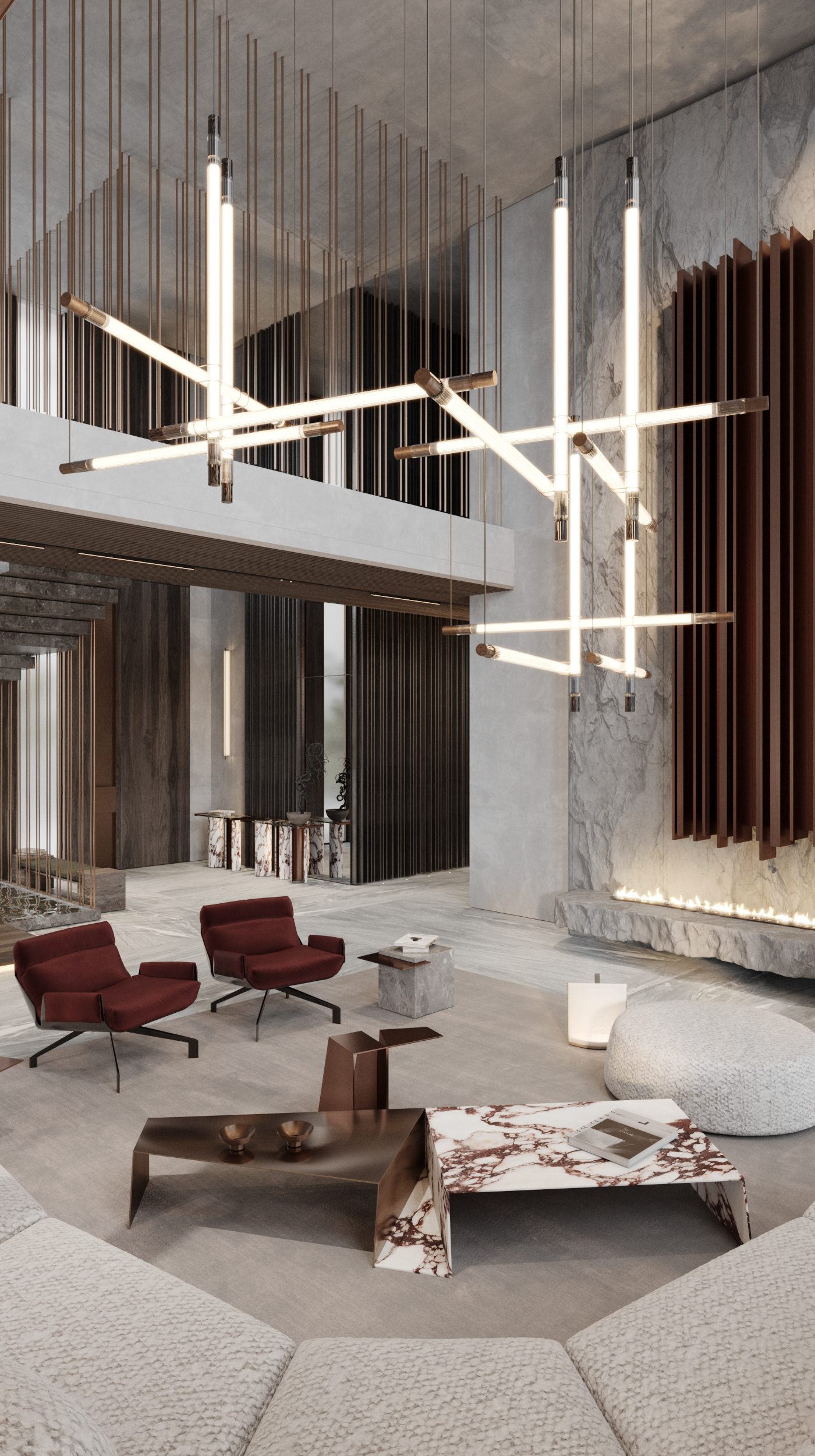 living room interior design  architecture visualization 3ds max Render luxury Minimalism stairs kitchen