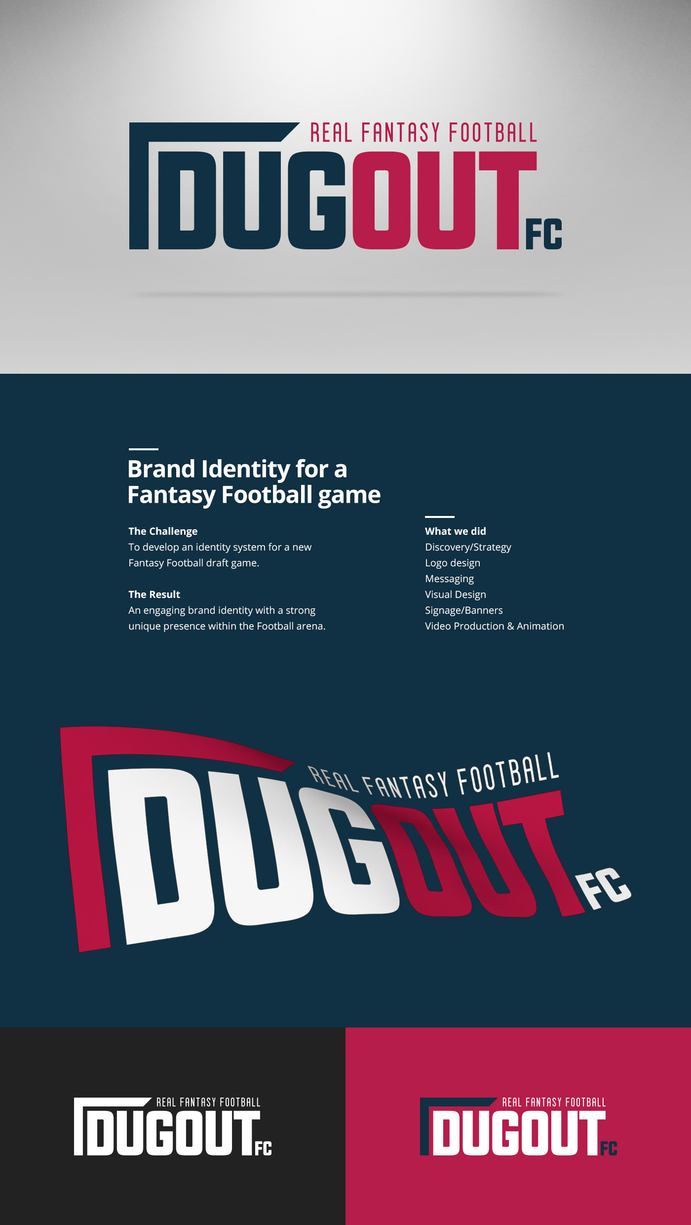 brand identity Logo Design logo mark football soccer Fantasy Football sport