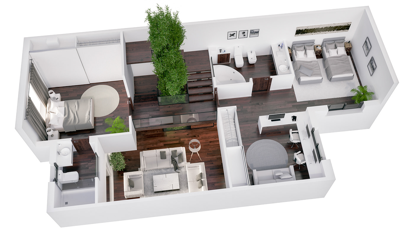 3D Render architecture 3D Visualization 3ds max archviz CGI house interior design  vray