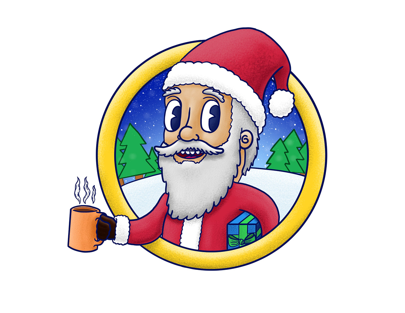 merry Merry Xmas xmas santa Santa Claus navidad Christmas Merry Christmas cartoon toon Character design 