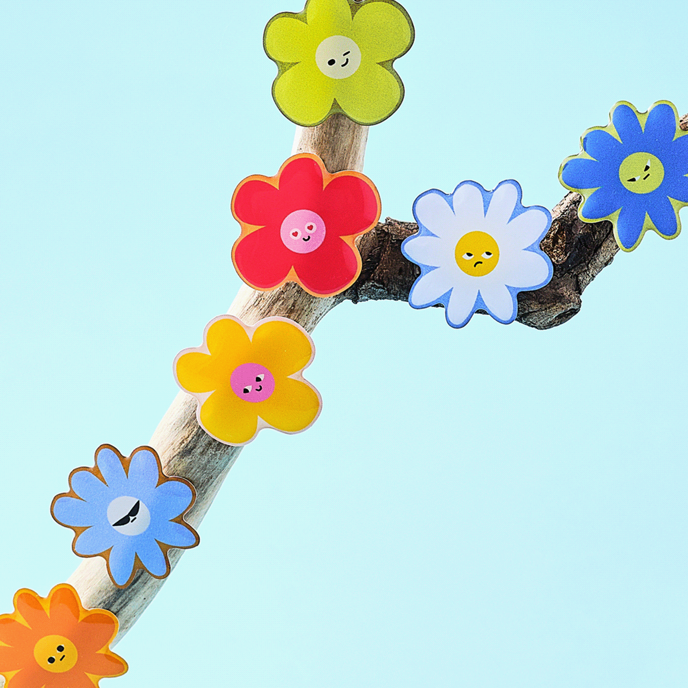 stickers ILLUSTRATION  design art Flowers flowers illustration