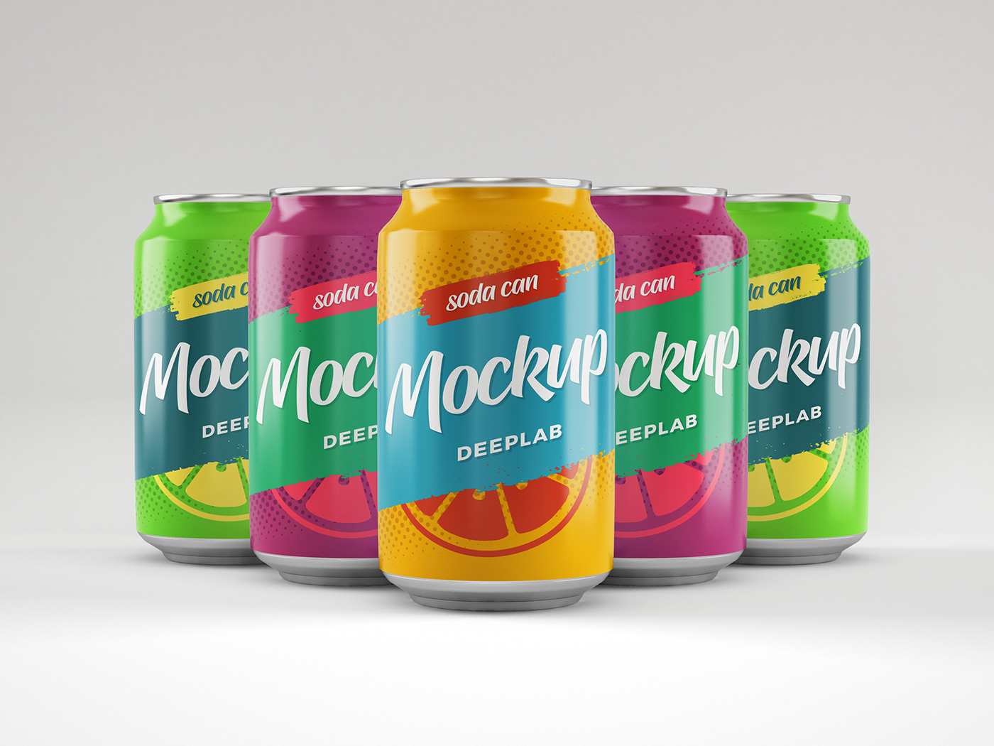 soda can Mockup juice metallic tropic lemonade cola energy drink