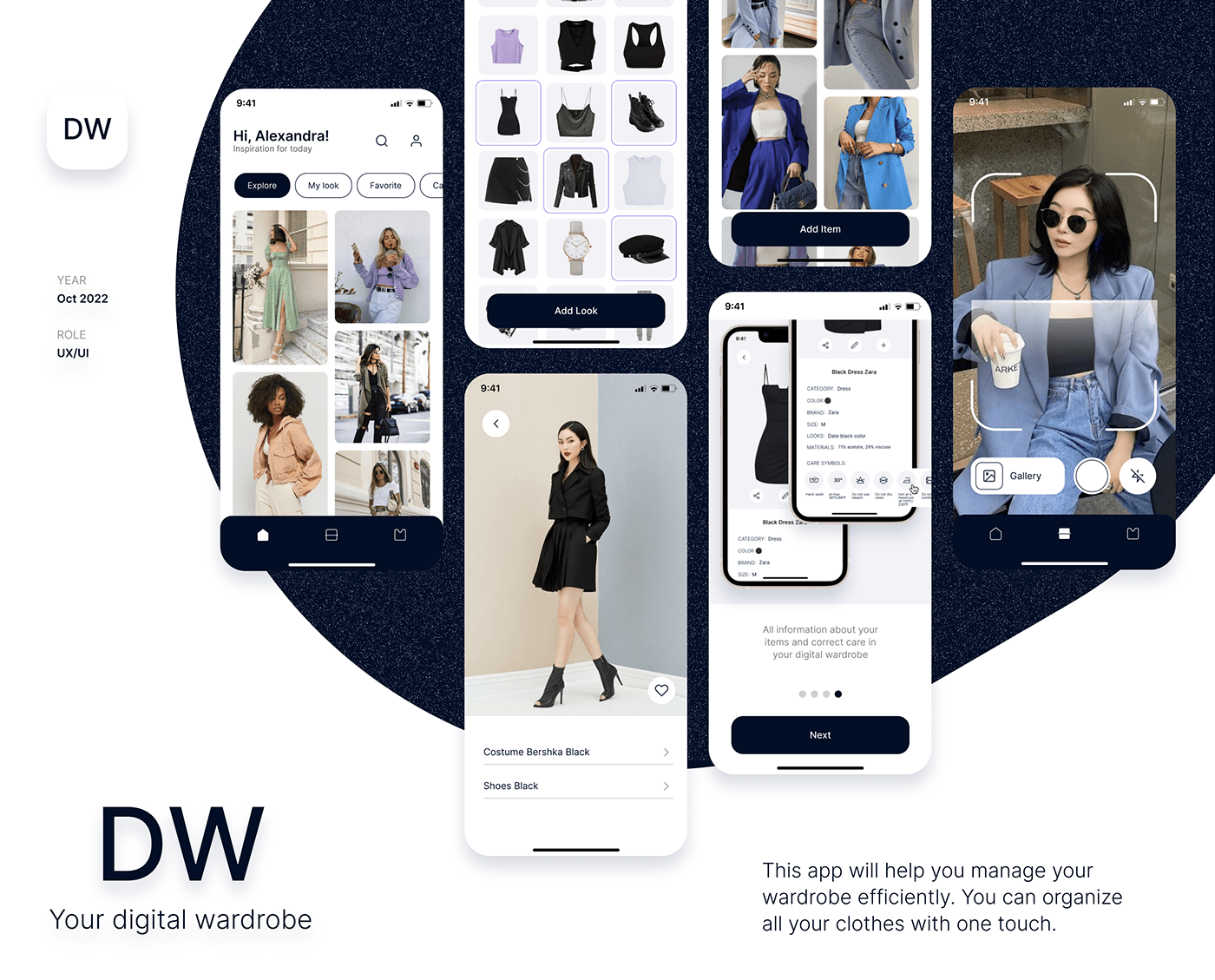 app app design mobile Mobile app mobile design Mobile UI user experience wardrobe interaction Fashion 
