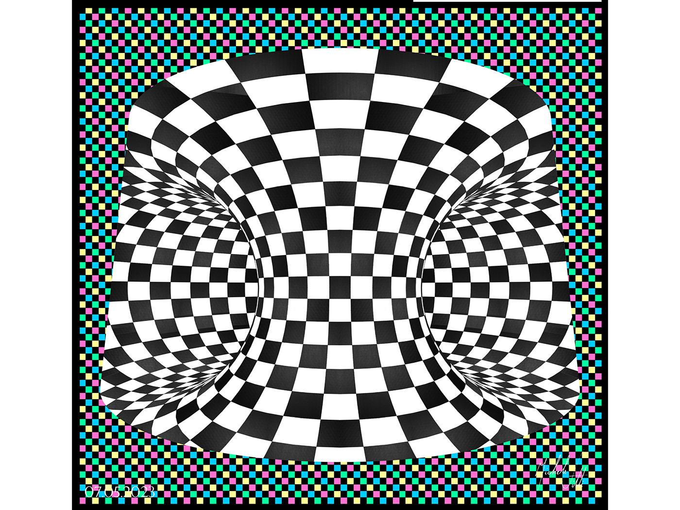 arte astratto colori concetto design geometria illustrativo scacchi surreale