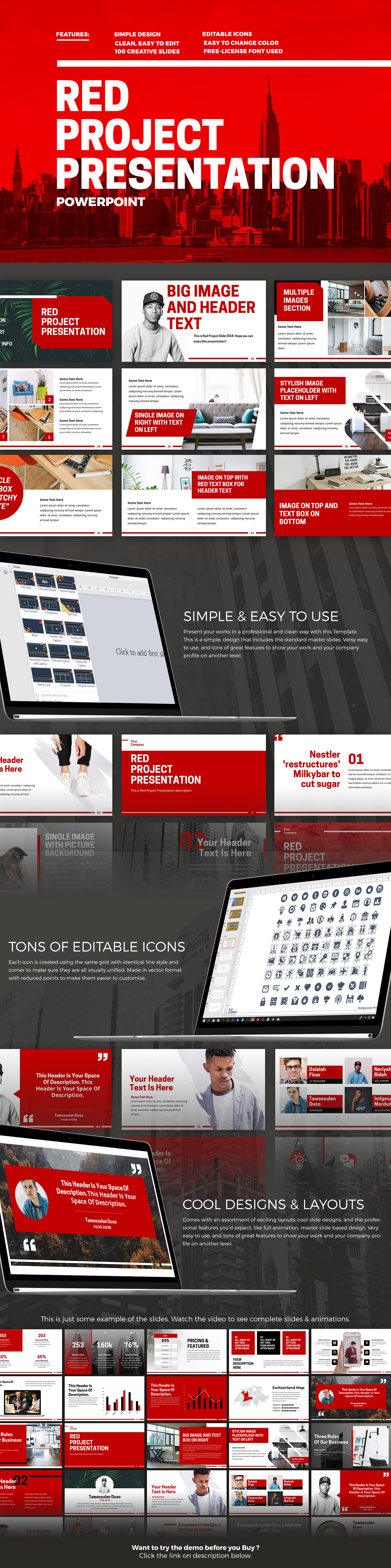 free freebie download template Powerpoint Keynote presentation pptx infographic red